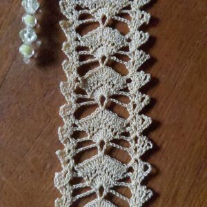 Dentelle finition perle : réalisation au crochet n°0.75